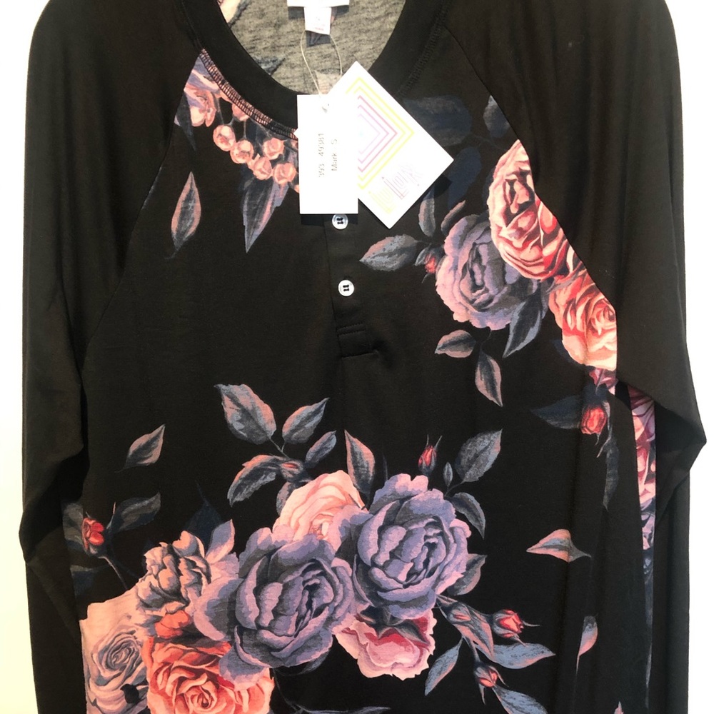 NWT Lularoe Mark floral print Henley
